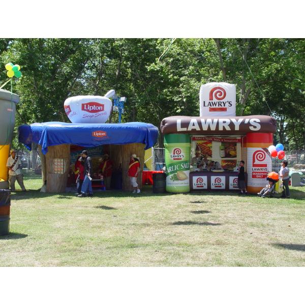 Advertising Bottles Inflatables With Booth , Inflatable Display Booth