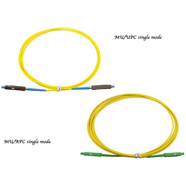 MU / APC To E2000 SM MM Fiber Optic Patch Cord Singlemode / Multimode