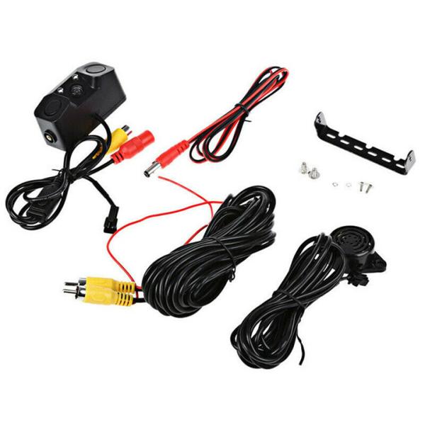 Camera Parking Reversing Radar Sensor Rear View Backup Night Vision CCD Camera With 2 Radar Sensors Indicator CMOS-451P