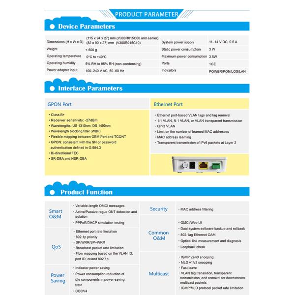 1Ge Huawei Hg8310m Gpon Onu