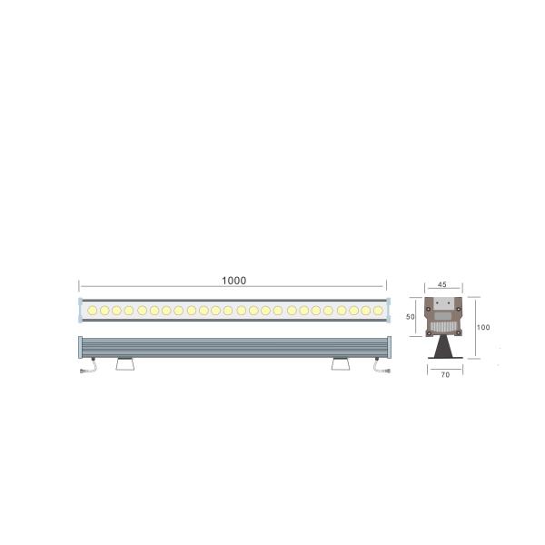 SMD3030 18W 1000mm Low Voltage Wall Wash Light