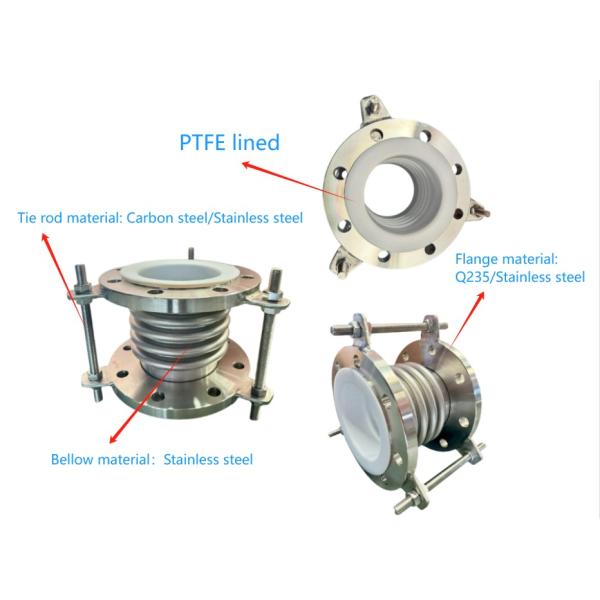 PTFE Lined Bellow Expansion Joint for Aggressive Fluids Transfer