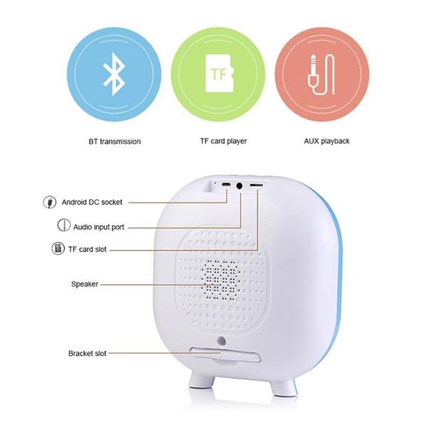 HD Wireless Bluetooth Speakers Push - Button Operation With Fill Light Makeup Mirror