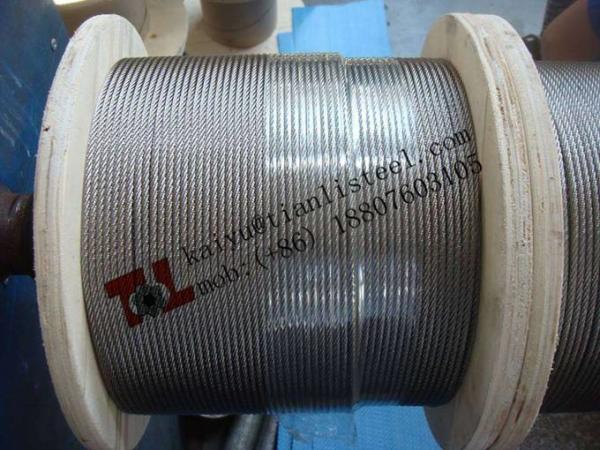 Buy 1.4401 A4 316 7x19 3/16" 4.76mm Stainless Steel Wire Rope for Communication Dead End Clamp at wholesale prices