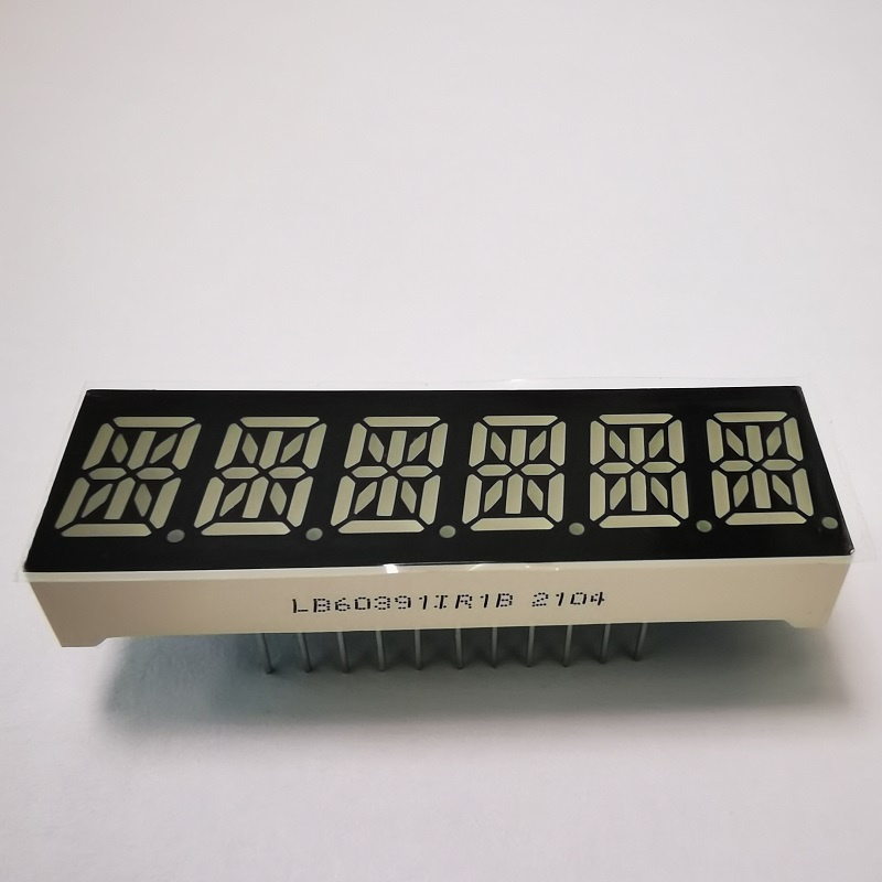 Super Bright Red 0.39 Inch 6 Digit 14 Segment Alphanumeric LED Display Common Anode for Digital Frequency Converter