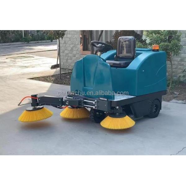 Pure Electric Energy Type Ride On Road Sweeper Machine 180L Capacity