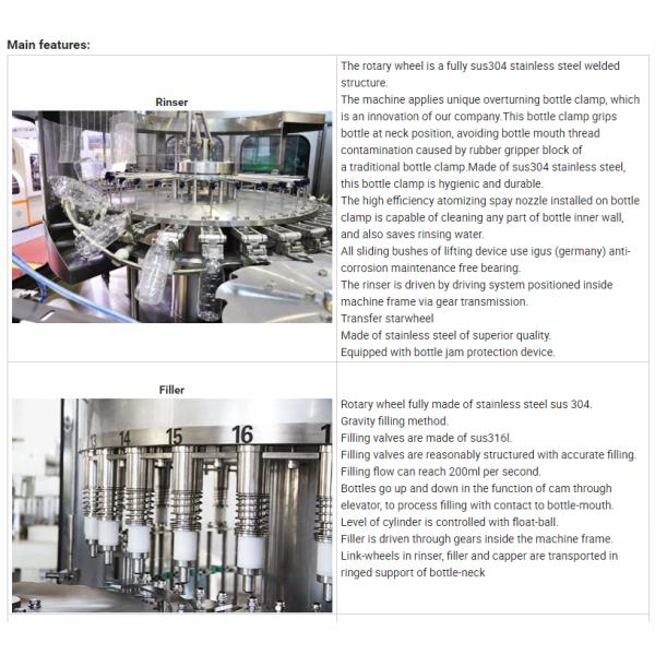 Automatic Rotary Pet Bottled Water Filling Machine 12000BPH 2000ml
