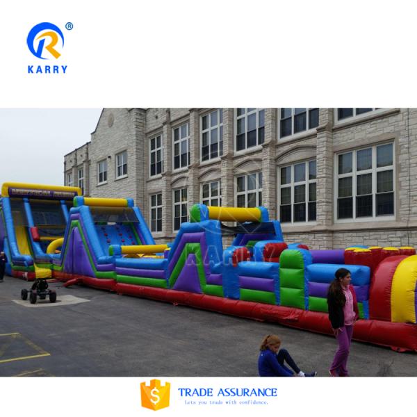 PVC Inflatable Obstacle Bouncing Course with Slide KR-OBS-904-2