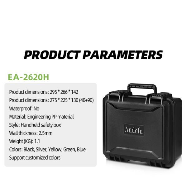 Custom Shockproof Foam Hard Plastic Tool Case with IP67 Waterproof and Customizable Lining for Instrument Equipment