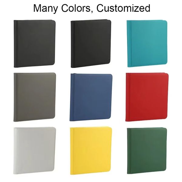 Custom Toploaders Binder 12 Pockets Card Storage Book Zipper Holder Card Folder PU Toploaders Binder