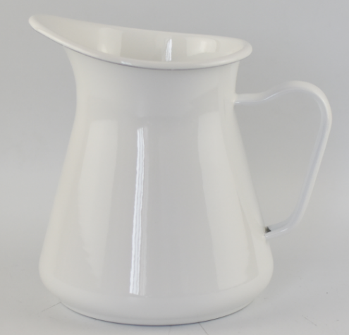 Solid Color V Shaped Enamel Pitcher Minimalist Enamel Kettle Enamel Tableware Smooth Enamel Cookware