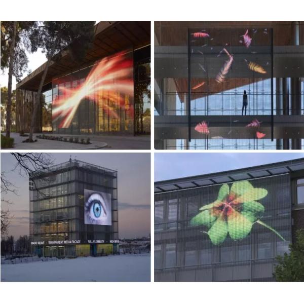 Glass Window SMD2727 1200cd P3.91 Transparent Led Panel