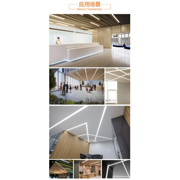 High Brightness Linear Recessed Led Ceiling Light Fixture 50000H Lifespan