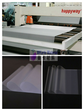 One Side Glue Coating PETG Plastic Sheet High Temperature Resistance