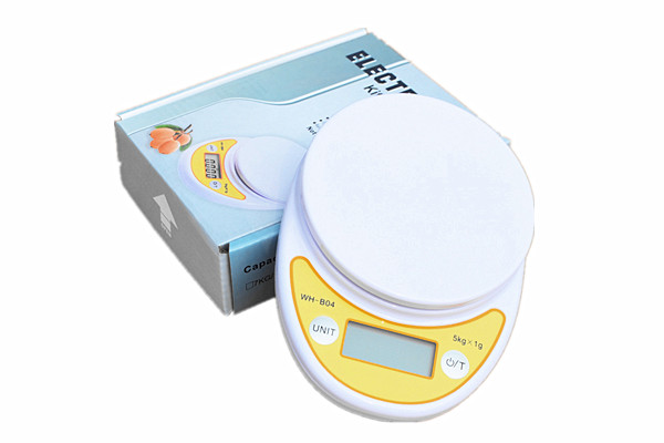 Wide LCD Screen Display Kitchen Weighing Scale For Slim Diet Cooking