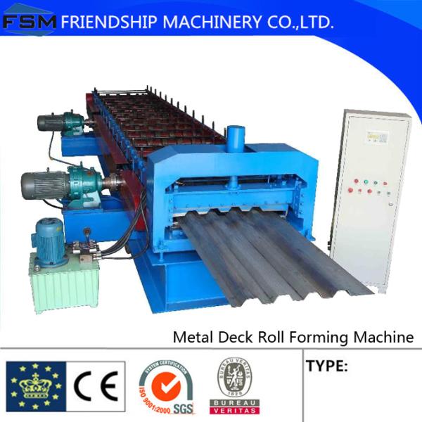 PLC Control System Metal Deck Roll Forming Machine With Hydraulic Station