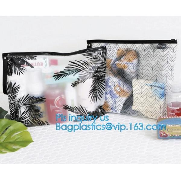 slider LDPE A5 plastic document bag, Zipper slider clear custom undergarment packaging bag, Frosted PVC Swimwear Packing