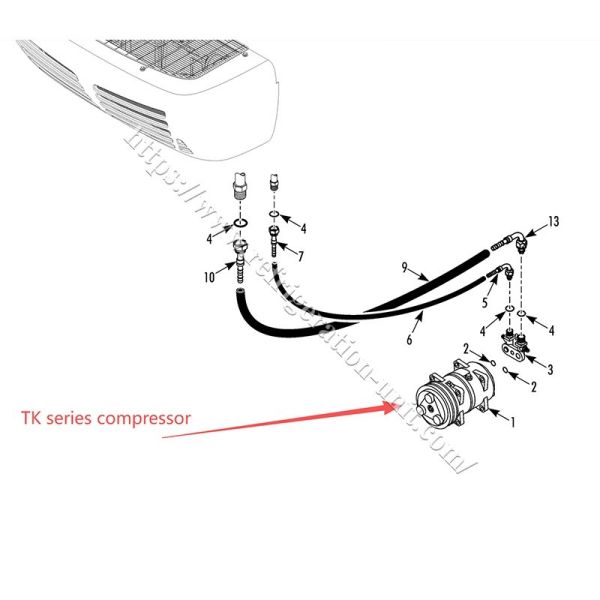 TK15 TK16 TK21 TK31 THERMO KING original compressor no oil inside available for air express for the transport refrigeration unit