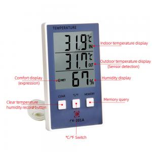China 1.8F Accuracy Temperature Humidity Meter C/F LCD Display Sensor Probe Weather Station on sale