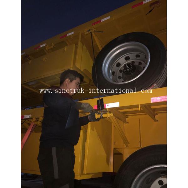 3 Axles Flatbed Cargo Full Trailer Carrying 40 Tons Bulk Cargo