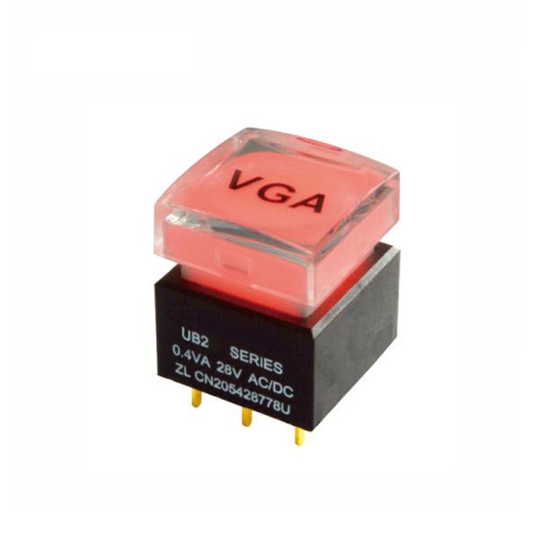 Square Push Button RGB Illuminated LED Switch 15x15