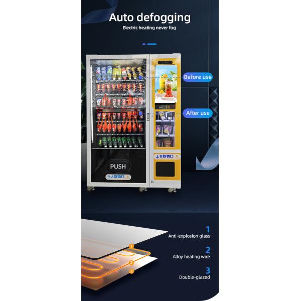 Fruit Juice Drink Vending Machine Snack Micron Smart Vending Touch Screen