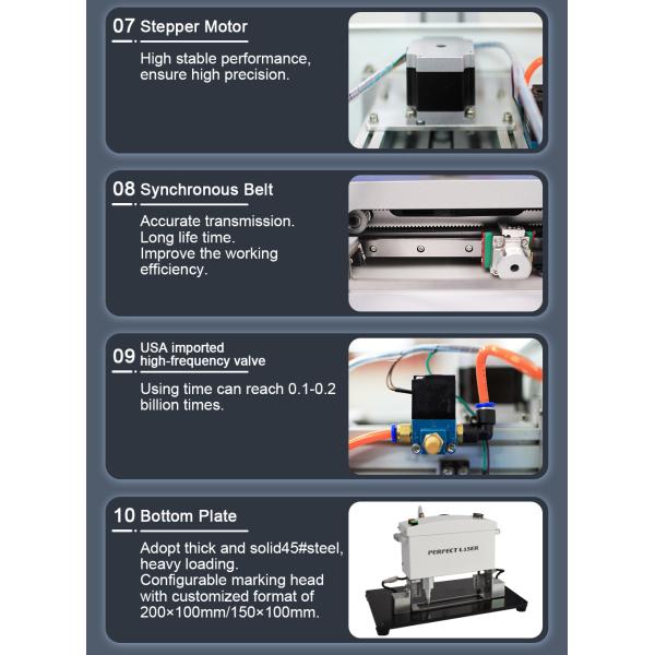 Pin Metal Number Pneumatic Dot Peen Marking Machine LCD Control Type