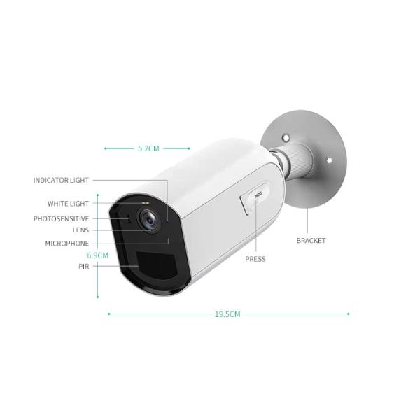 Glomarket Tuya Weatherproof Outdoor Security IP Camera Night Vision Motion APP Control Wireless Wifi Cctv Camera