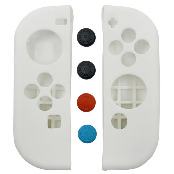 For Nintendo Switch HOXC Silicone Solid Colors Protective Case Compatible For Nintendo Switch and Joy-Con OLED Controller with 13 Thumbstick Covers