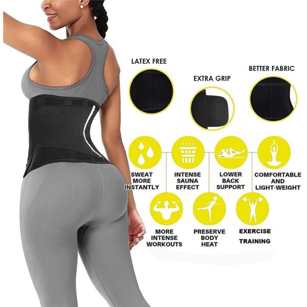 Detachable Latex Compression Waist Trainer with adjustable Velcro closure