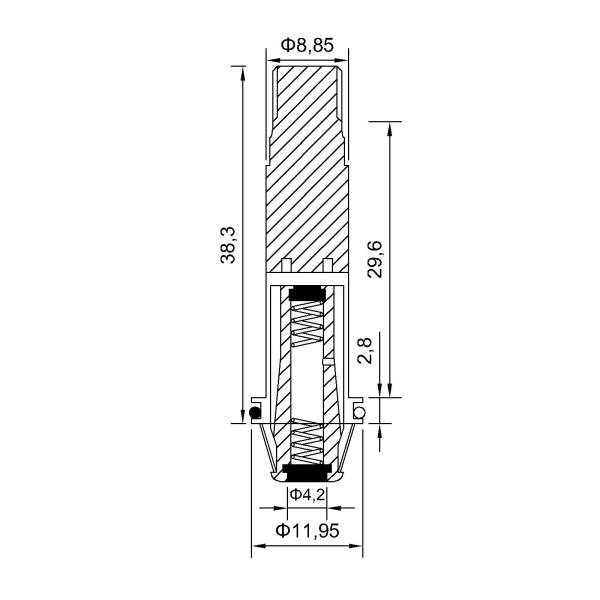 Dimension of BAPC209029003 Armature Assembly: