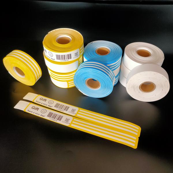 Printable Identification Bracelets for Thermal Printing and Self Adhesive