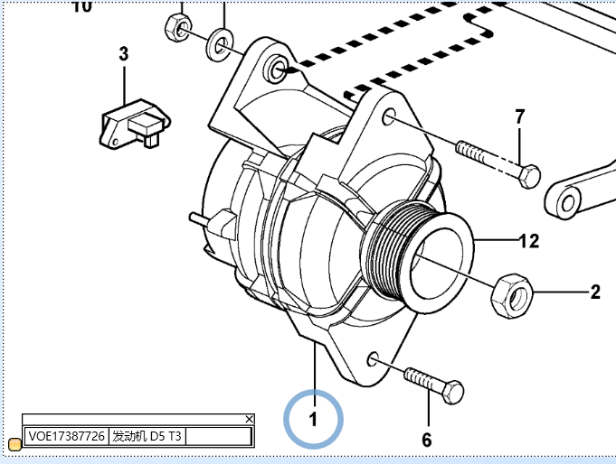 24V Engine Alternator 17204355 for EC210D EC210B