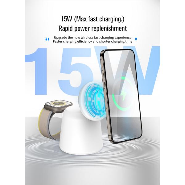 Charging Efficiency ≥75% Multifunction Wireless Charger with Fidget Spinner Light Input 5V/2.1A