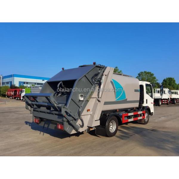 HOWO 8 Weichai 140HP Compression Garbage Truck Custom's Requirement Post-Loading Truck with Manual Transmission Type