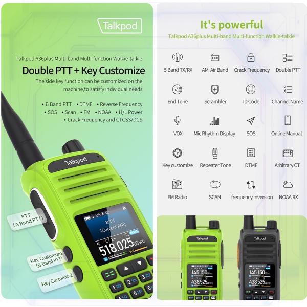 Color Display Multi-Function A36plus Transceiver for Adults Long Range Receive