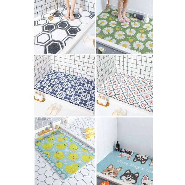 Printed Vinyl Non Slip Mat For Tile Shower