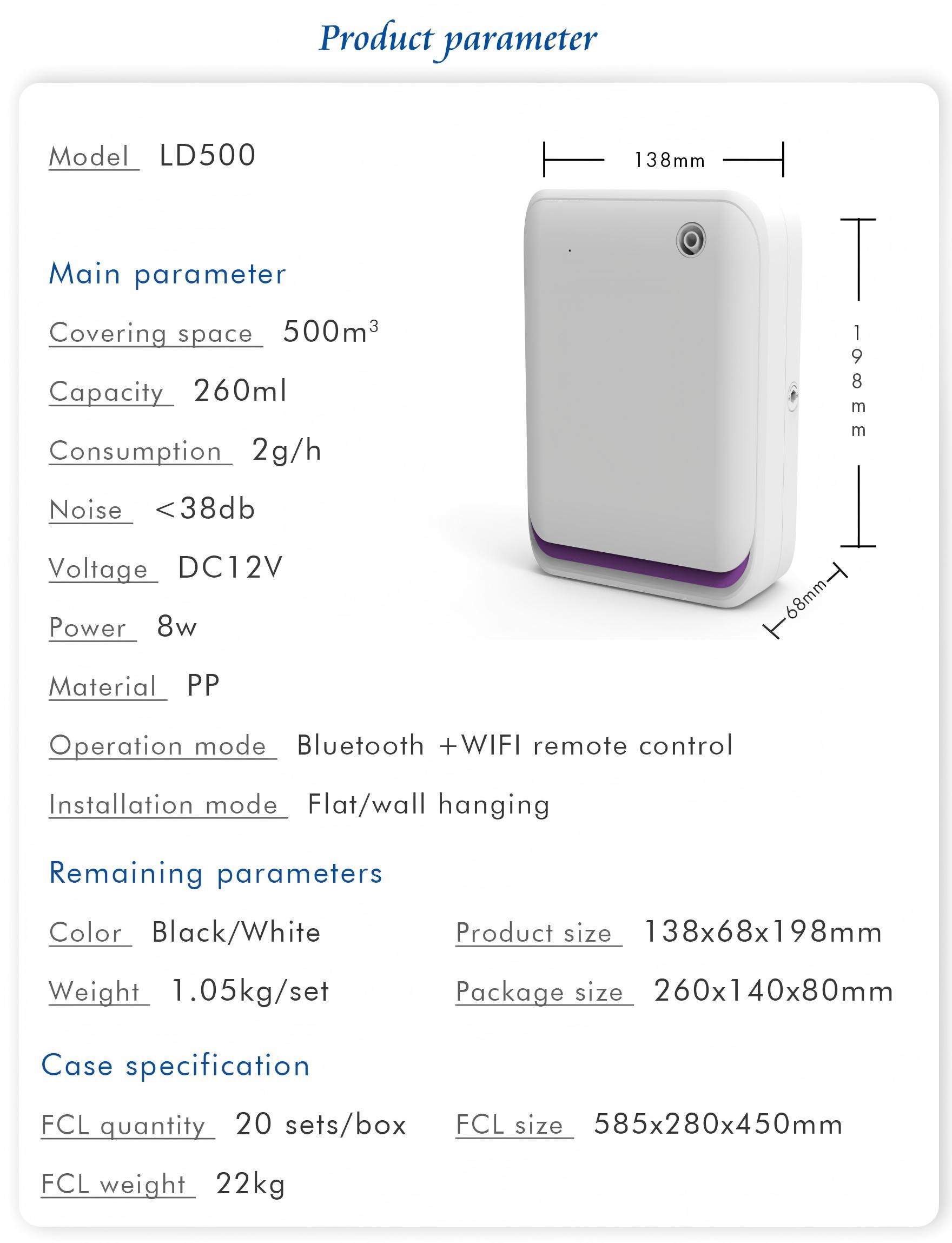 LD500 Aroma Diffuser commercial application