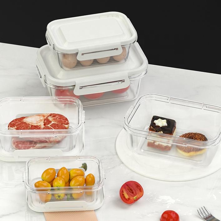 Large Capacity Transparent Rectangular Crisper Cover for Kitchen Catering Refrigerator Antioxidant Anti-Odor Storage Box