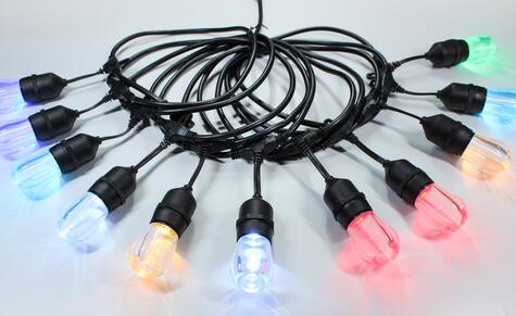 Smart WIFI 24ft Outdoor Bulb String Lights Hanging Garden Light Bulbs
