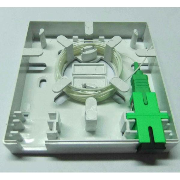 White color FTTH mini customer terminal box retardant ABS plastic shell for SC adapter