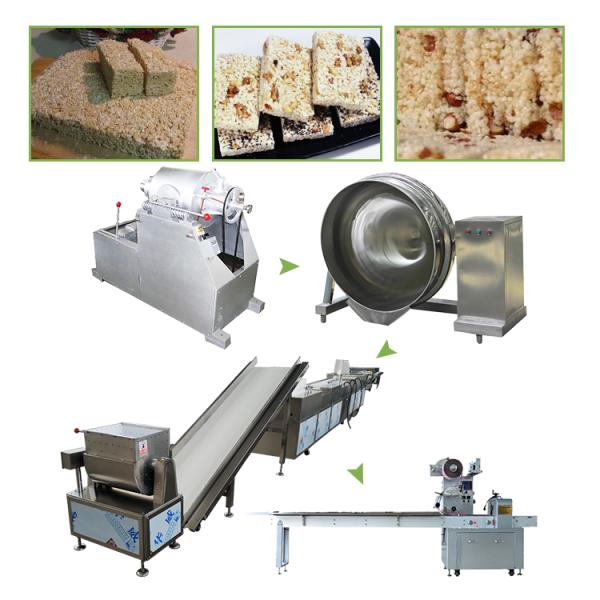 Full Automatic Cereal Bar / Snack Bar Machine For Puffed Rice Bar Cut