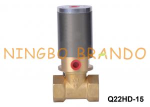 Quality Q22HD-15 1/2'' DN15 2 Way Brass Body Pneumatic Air Piston Valve for sale