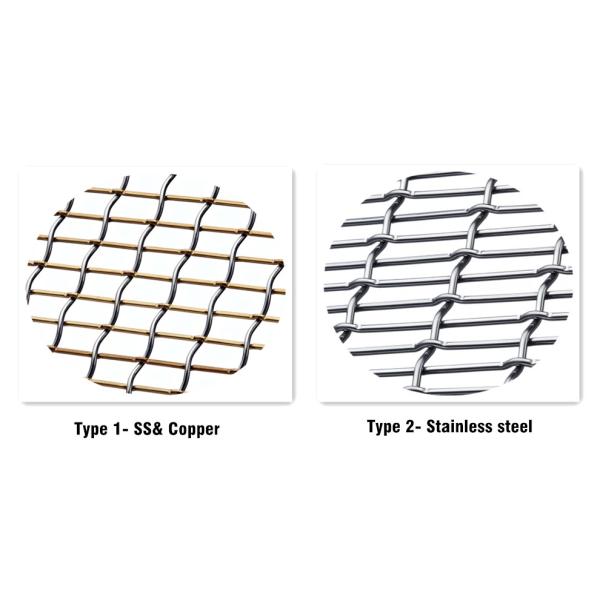 Stainless Steel Architectural Wire Mesh, Decorative Interior Wall Cladding mesh