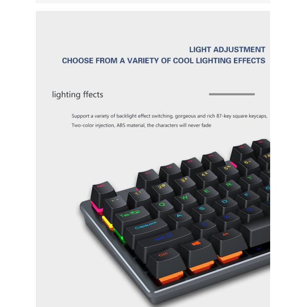 Wired Mechanical Keyboard with USB Type C Drive Interface Private Mold Green/Red Axis