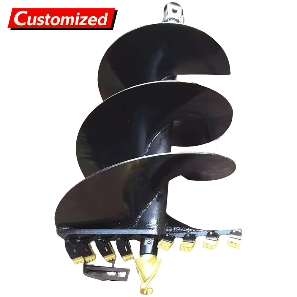 Custom Drilling Machine Auger Bits Drill Attachments for Compact Excavators Hydraulic Drill Bits Hydraulic Drill Drives Excavator , Tractor , Jack ,