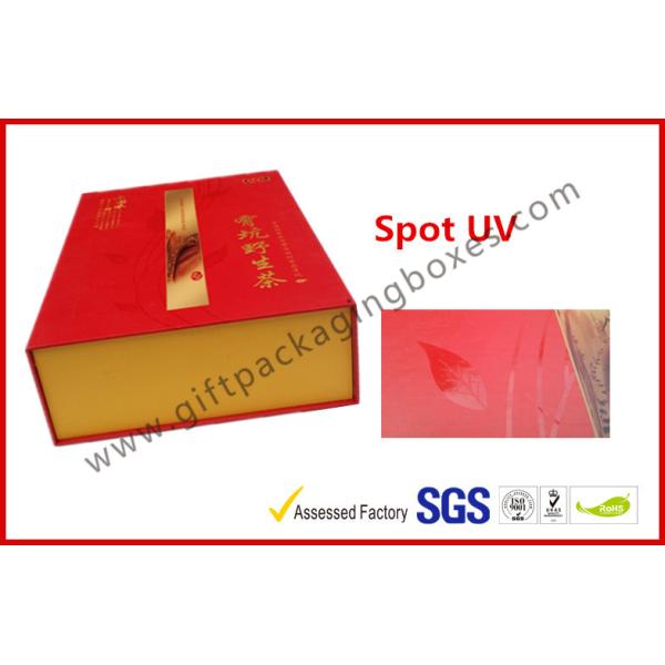 Magnetic Rigid Gift Boxes Satin Covered Foam with UV Coating
