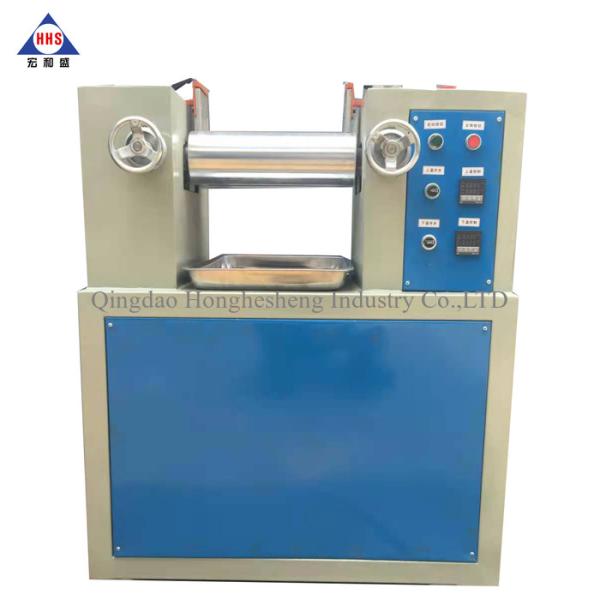 Small Two Roll Open Rubber Mixing Mill Laboratory Scale PLC Control 380V