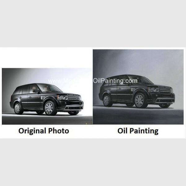 Buy Custom Car Portraits , Oil Portraits From Photographs Range Rover Car at wholesale prices