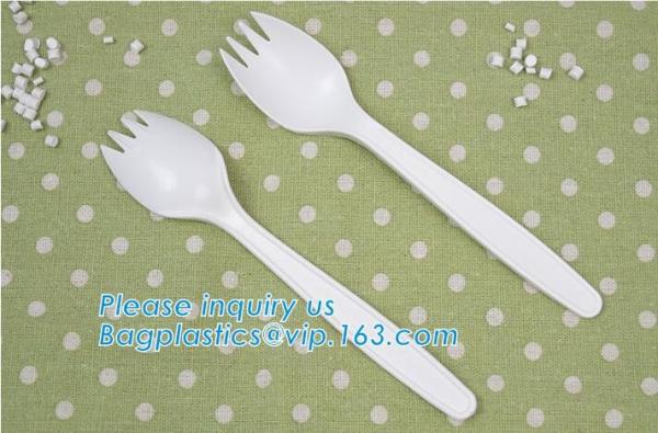 Wholesale High Quality Disposable Corn Starch Biodegradable Cutlery,reusable coffee cup safe bamboo salad bowl food grad